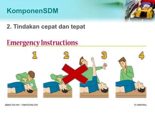 KomponenSDM
2. Tindakan cepat dan tepat
 