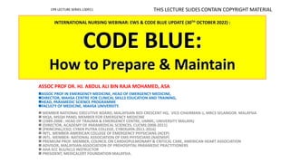 Comprehensive International Nursing Webinar on Code Blue and Emergency ...