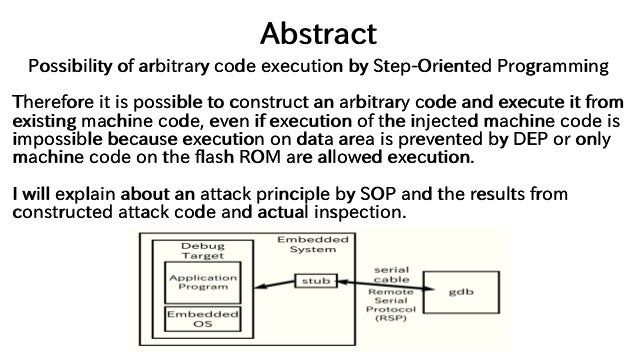Possibility of arbitrary code execution by Step-Oriented Programming