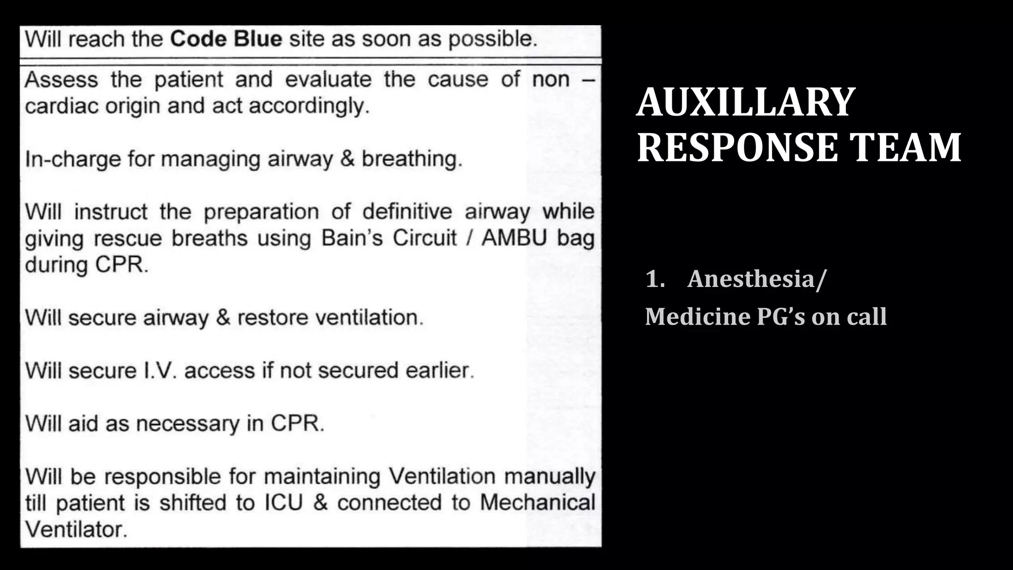 AUXILLARY
RESPONSE TEAM
 