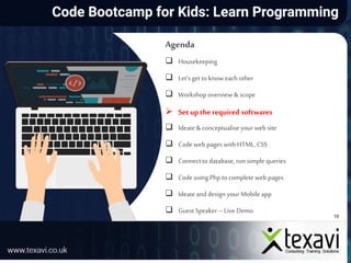 Codeboot Code Bootcamp for Kids- Learn Programming -Texavi AnalystZone by Pardha ...