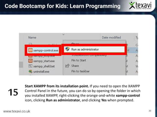 Codeboot Code Bootcamp for Kids- Learn Programming -Texavi AnalystZone by Pardha ...