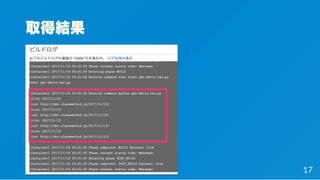 取得結果
17
 