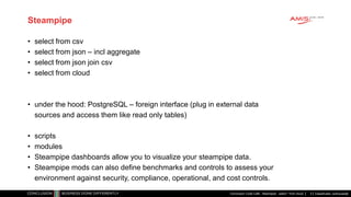 Steampipe - use SQL to retrieve data from cloud, platforms and files ...