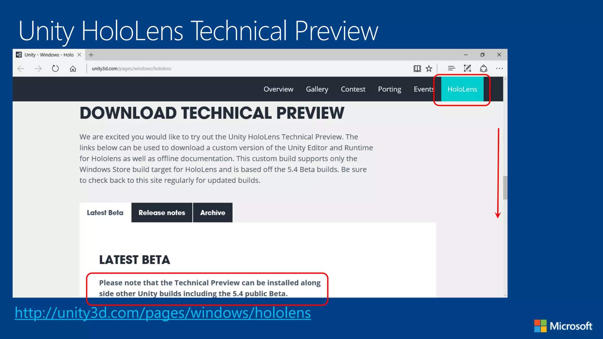 Unity HoloLens Technical Preview
http://unity3d.com/pages/windows/hololens
 