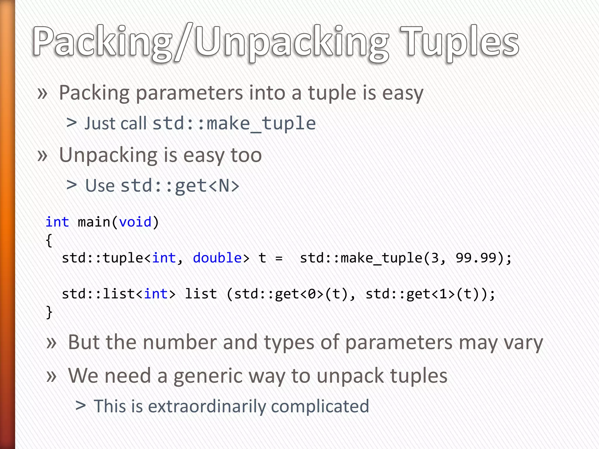 class Blob {
  std::vector<std::string> _v;
public:
  template<class... Args>
  Blob(Args&&... args)
   : _v(std::forward<Args>(args)...)
  { }
};

int main(void)
{
  const char * shapes[3] = { "Circle", "Triangle", "Square" };

    Blob   b1(5, "C++ Truths");    //   OK
    Blob   b2(shapes, shapes+3);   //   OK
    Blob   b3;                     //   OK
    Blob   b4(256);                //   OK
}
 