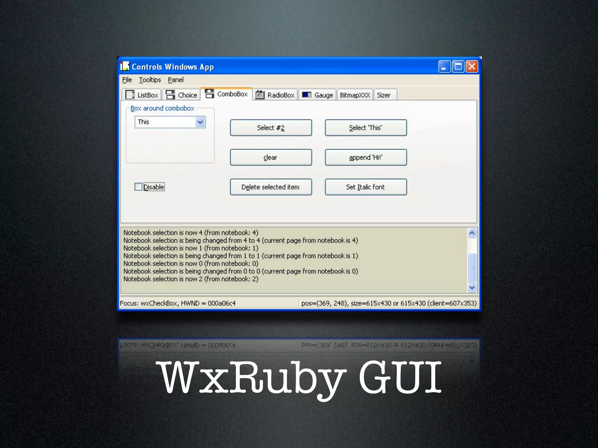 WxRuby GUI
 