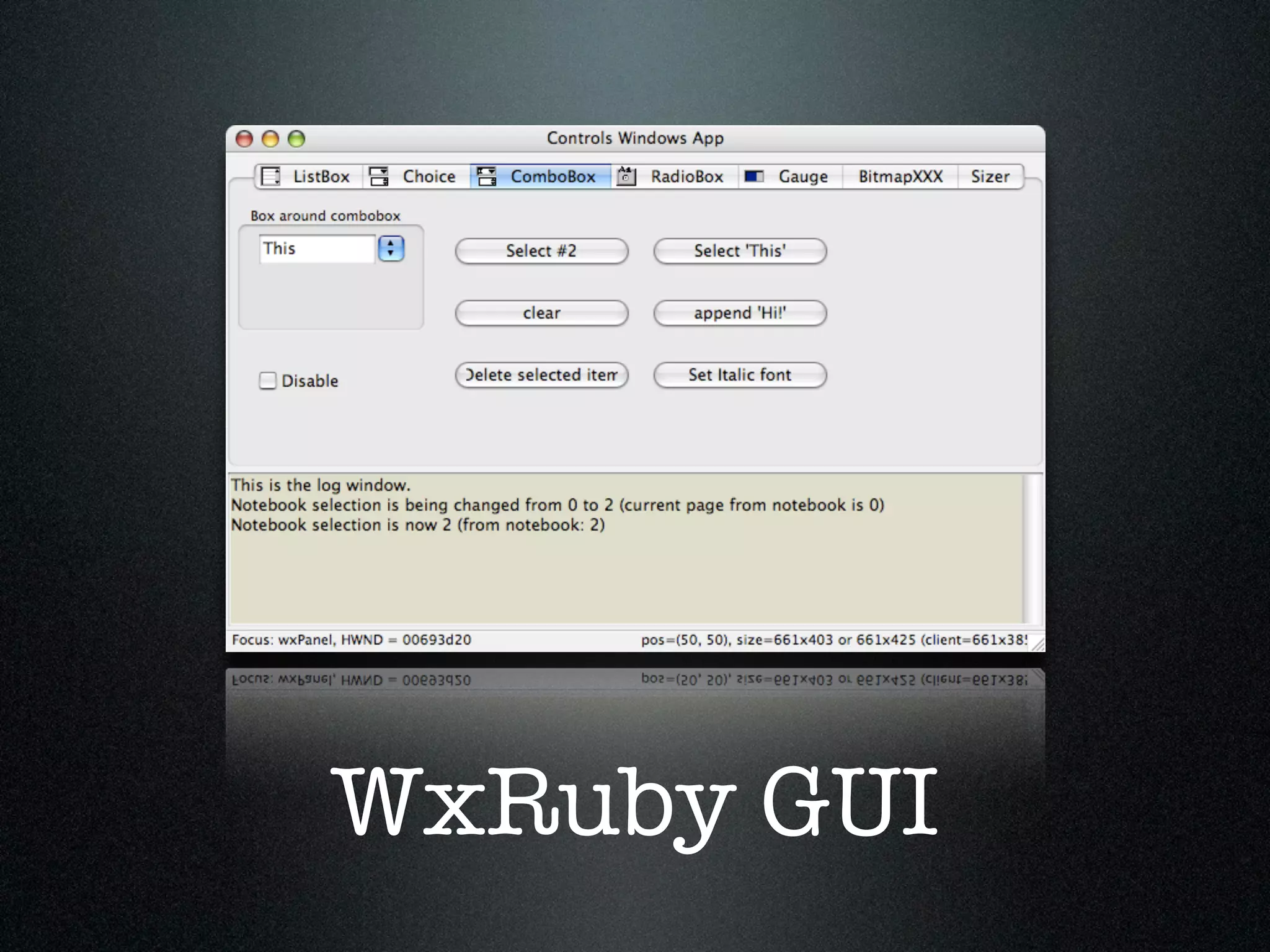 WxRuby GUI
 