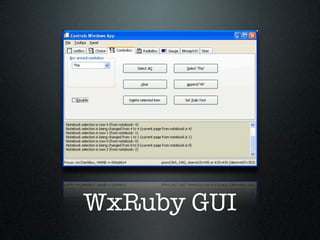 WxRuby GUI
 