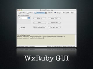 WxRuby GUI
 