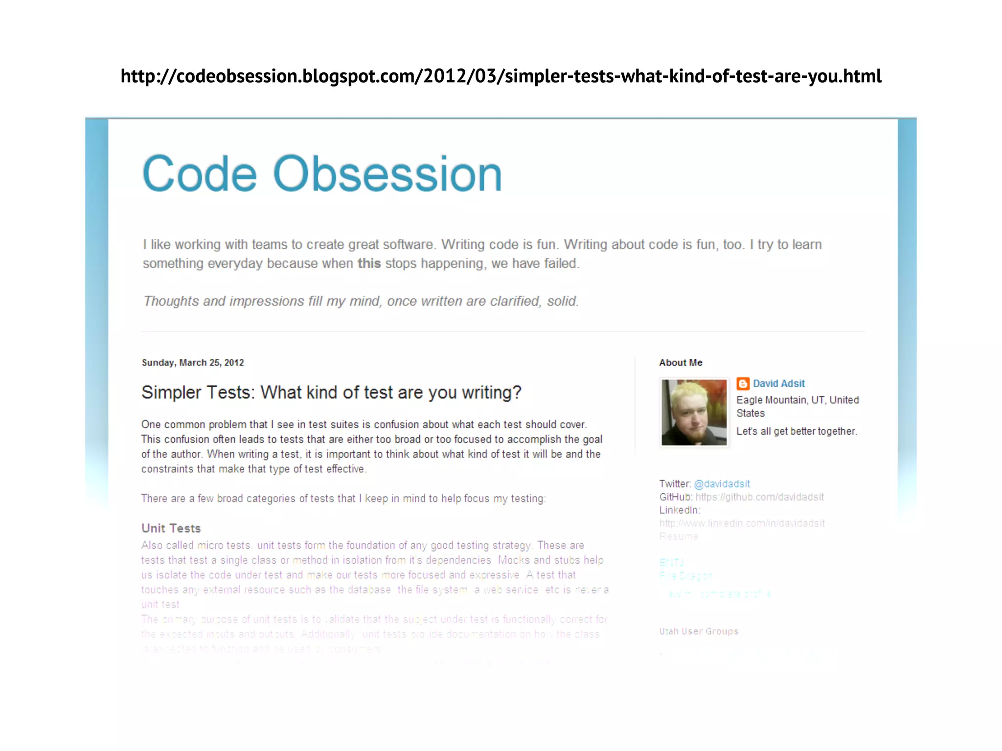 Final Questions?
David Adsit
@davidadsit
codeobsession.blogspot.com
 