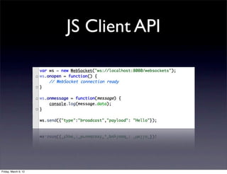 JS Client API




Friday, March 9, 12
 