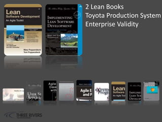 2 Lean Books
Toyota Production System
Enterprise Validity
 