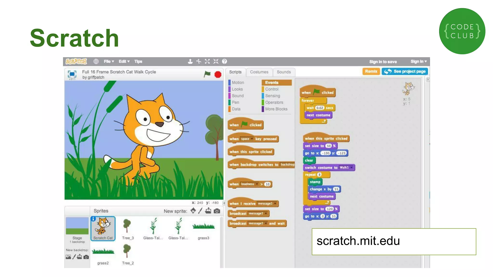 Scratch

scratch.mit.edu

 