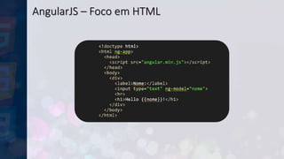 AngularJS – Foco em HTML
 