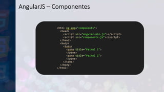 AngularJS – Componentes
 