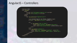AngularJS – Controllers
 