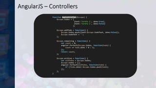 AngularJS – Controllers
 