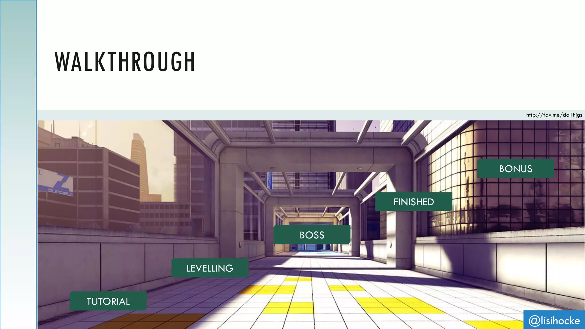 @lisihocke
WALKTHROUGH
http://fav.me/da1hjgs
TUTORIAL
LEVELLING
BOSS
FINISHED
BONUS
 