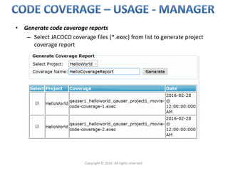 Code Coverage Web Application | PPT