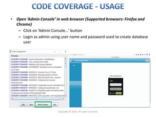 Code Coverage Web Application | PPT