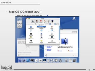 Avant iOS



    ‣   Mac OS X Cheetah (2001)




                                  15
 