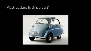Abstraction: Is this a car?
 