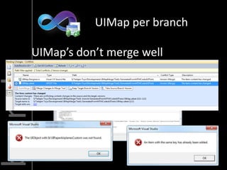 UIMap per branch

     UIMap’s don’t merge well
branch
 