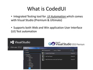 Coded UI: Hand Coding based on Page Object Model | PPT