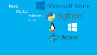PaaS
WebApp
Windows
Linux
 