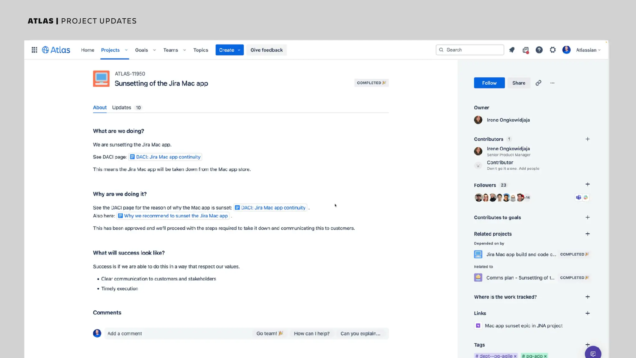 ATLAS | PROJECT UPDATES
 