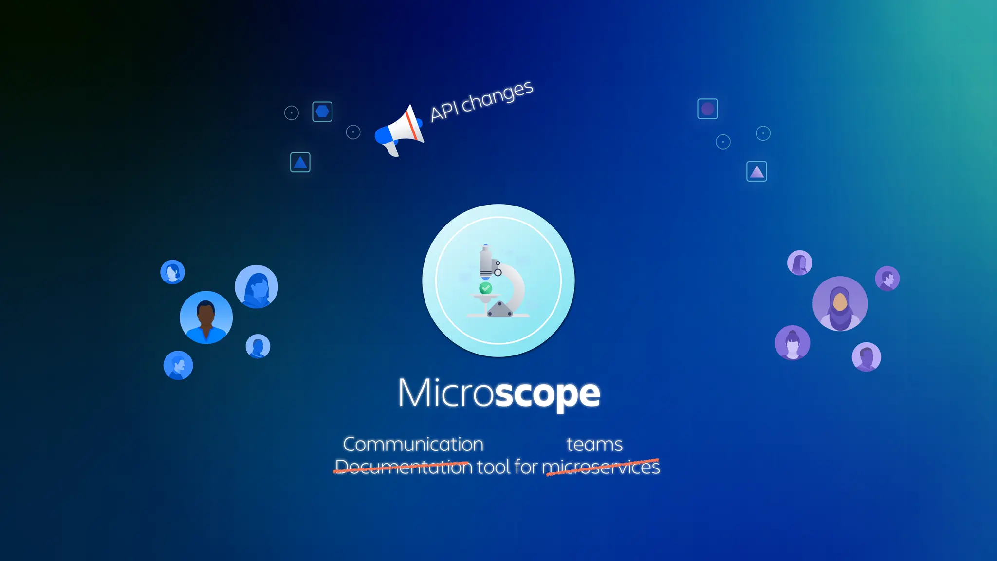 Microscope
Documentation tool for microservices
Communication teams
API changes
 