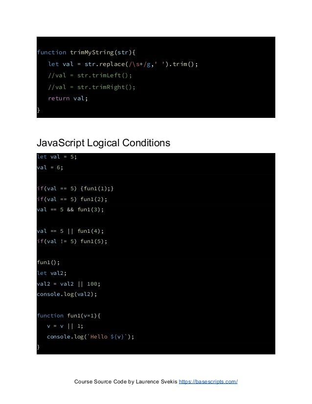 Code Examples Javascript Ebook | PDF