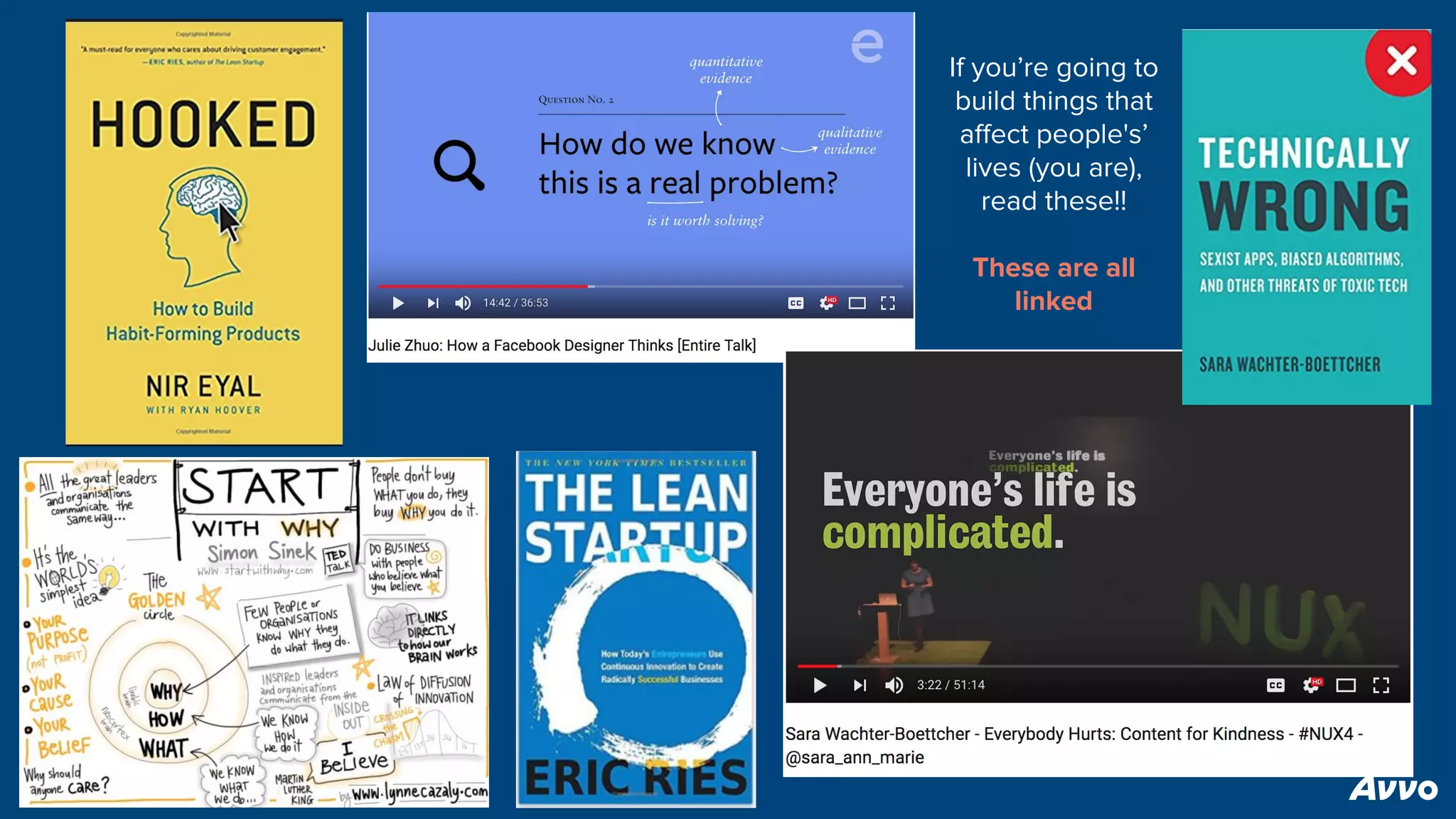 If you’re going to
build things that
affect people's’
lives (you are),
read these!!
These are all
linked
 