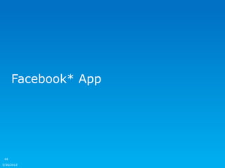 Facebook* App




 44

3/30/2013
 
