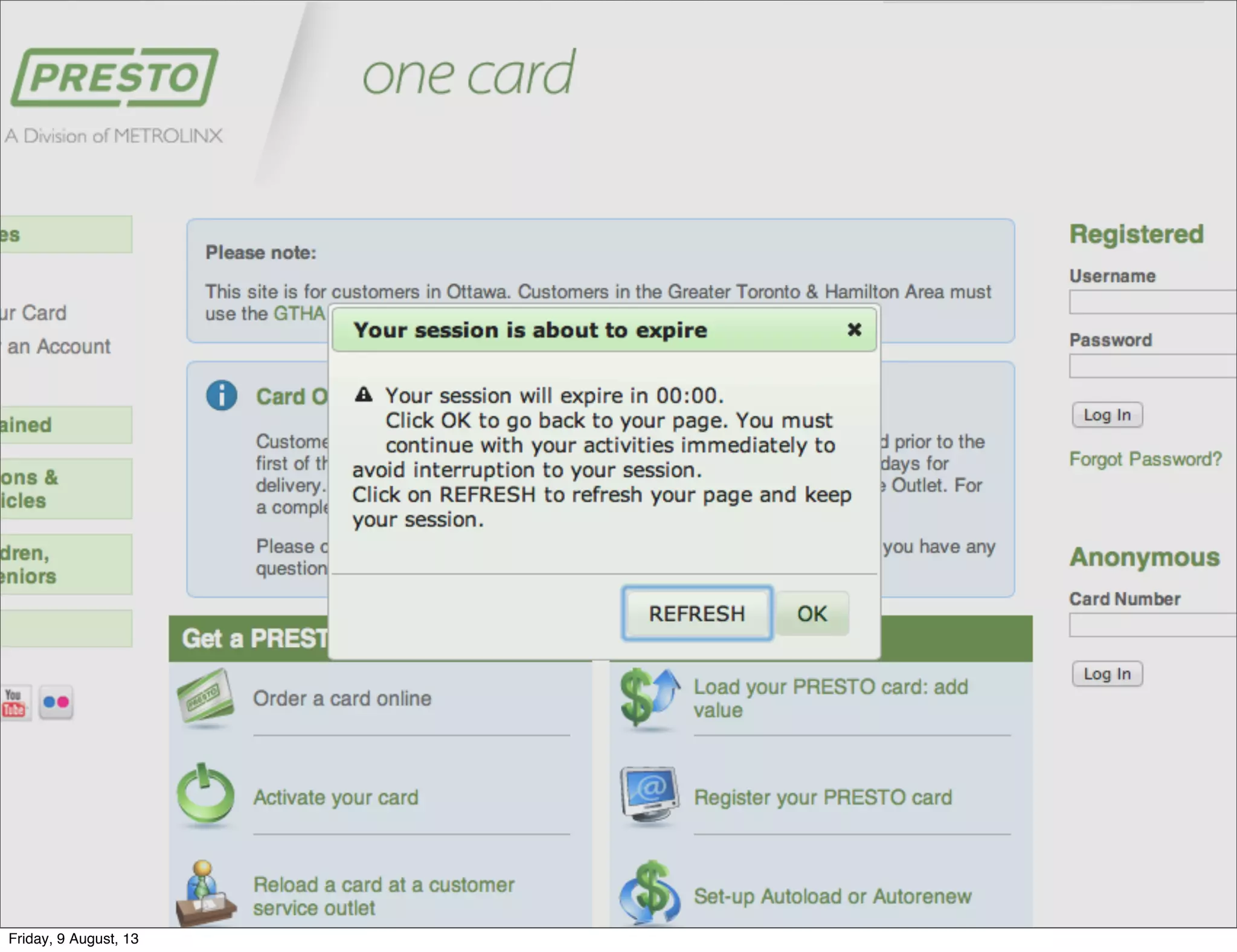 Friday, 9 August, 13
 