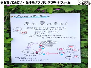 あれ買ってきて！～助け合いマッチングプラットフォーム  