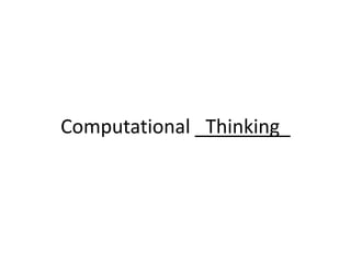 Computational _Thinking_