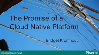 @bridgetkromhout
The Promise of a
Cloud Native Platform
Bridget Kromhout
 