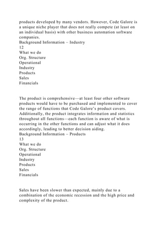 Code Galore Caselet Using COBIT® 5 for Information Security.docx