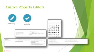 Custom Property Editors
Intuitive input Validation
13
 