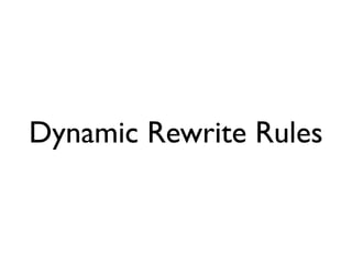 Dynamic Rewrite Rules
 