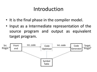 Code Generation | PPTX | Programming Languages | Computing