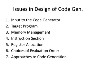 Code Generation | PPT