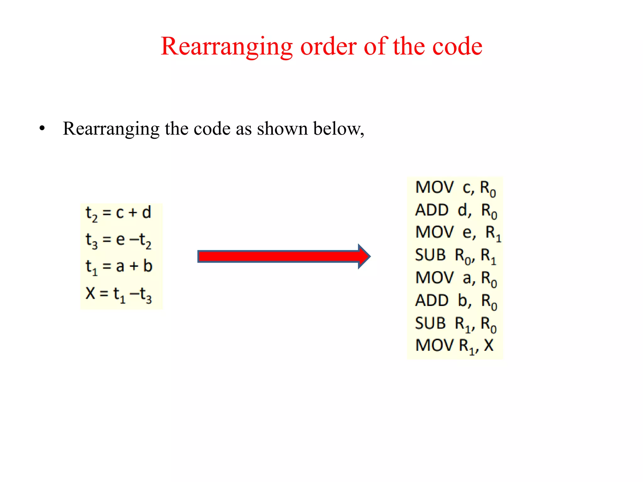 • Rearranging the code as shown below,
Rearranging order of the code
 