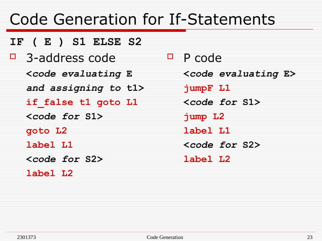 CODE GENERATION PHASE COMPILER DESIGN.ppt