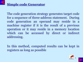 Efficient Code Generation Techniques and Optimization Strategies in ...