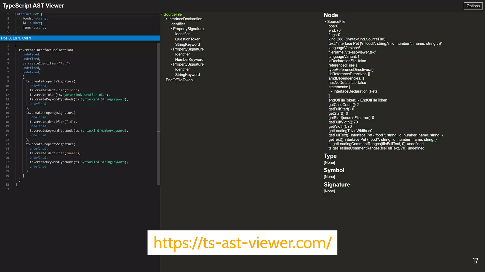 17 https://ts-ast-viewer.com/ 
