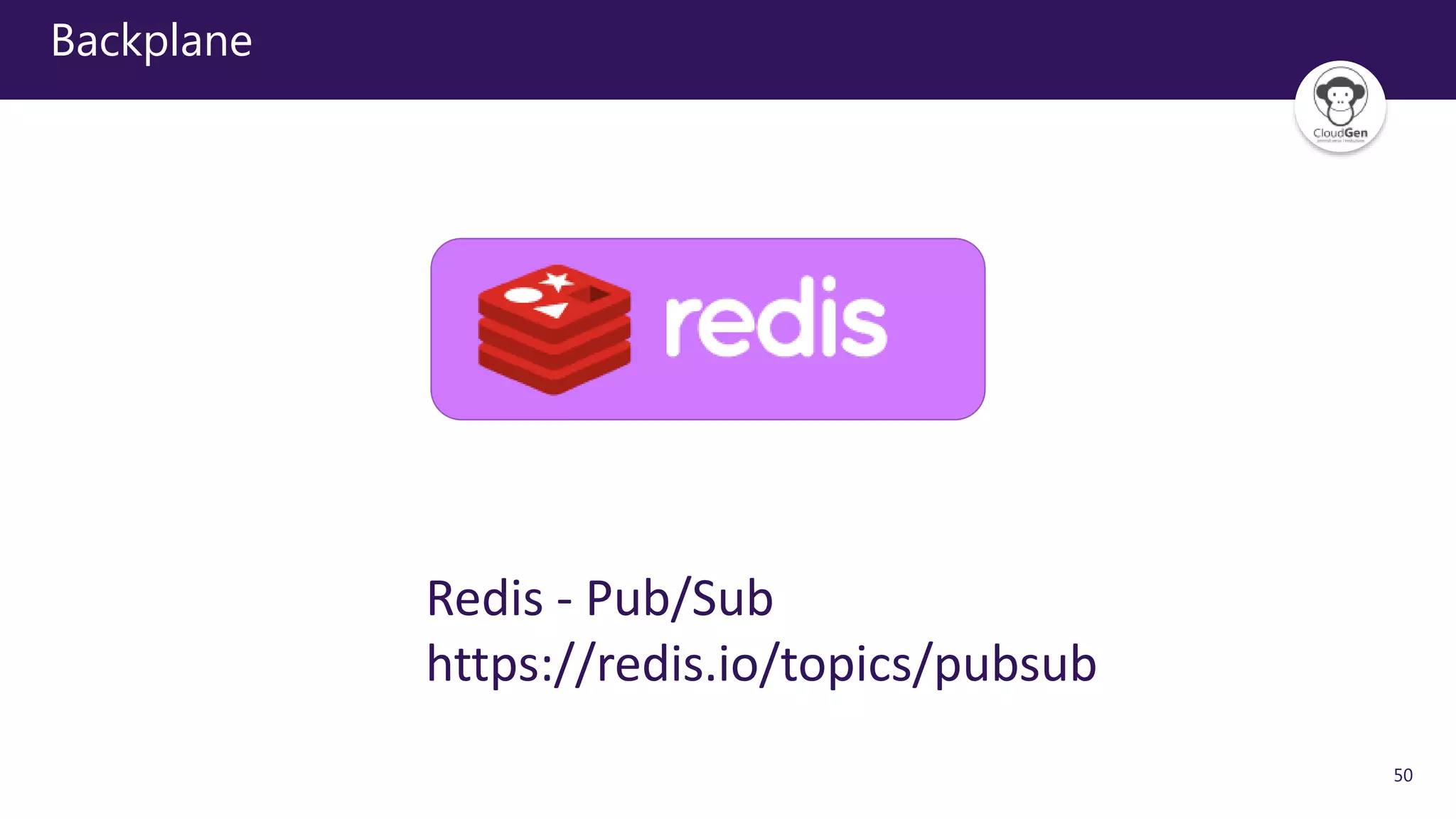 50
Backplane
Redis - Pub/Sub
https://redis.io/topics/pubsub
 