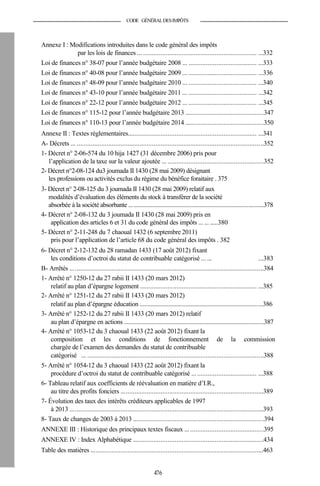 Code général des impôts 2014 fr